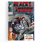 Vintage Comics Wall Art – Black Widow Retro Superhero Poster