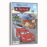 Vintage Comics Wall Art – Disney Pixar Cars Retro Racing Poster