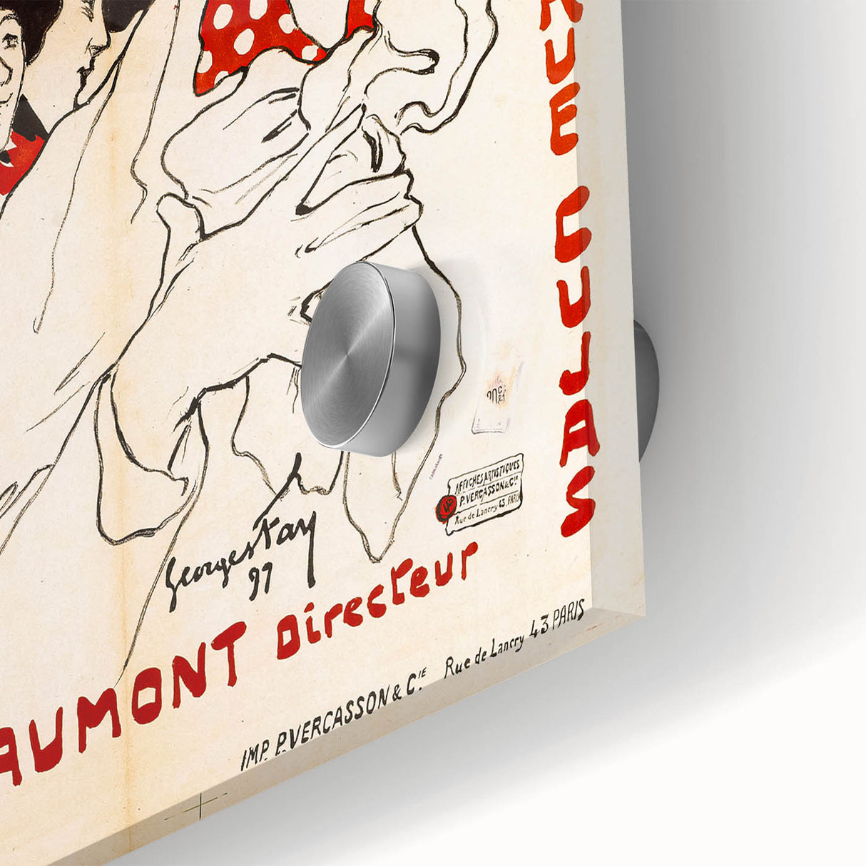 Vintage Exhibition Poster – Le Quartier Cabaret Retro Art Print