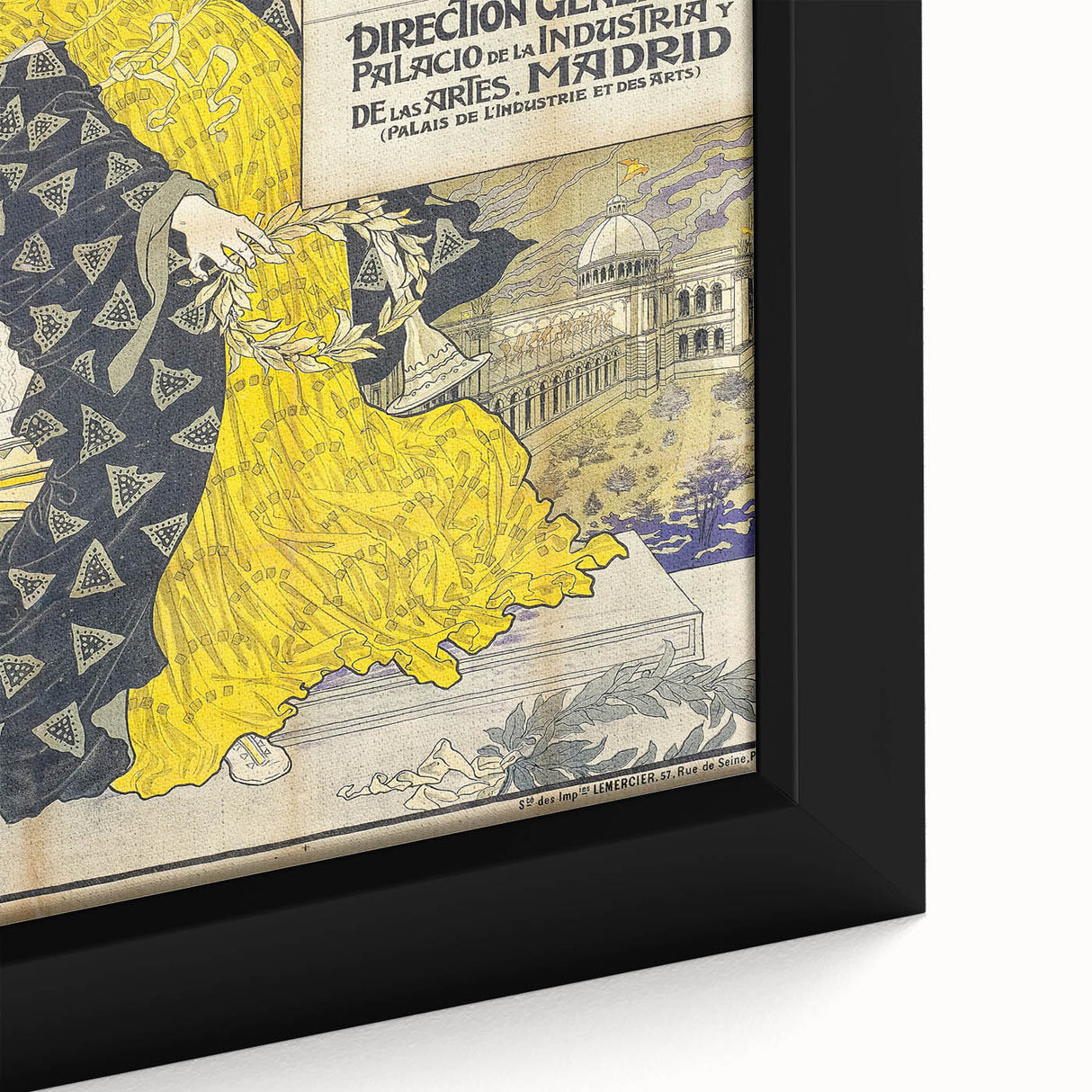 Vintage Exhibition Poster – Madrid 1893 Retro Art Print