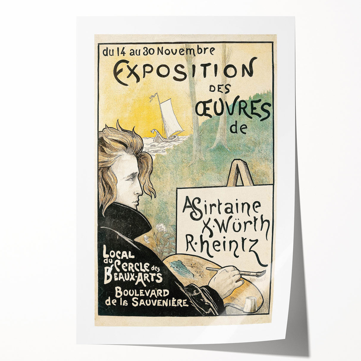 Vintage Exhibition Poster – Asirtaine, X. Würth, R. Heintz Retro Art Print