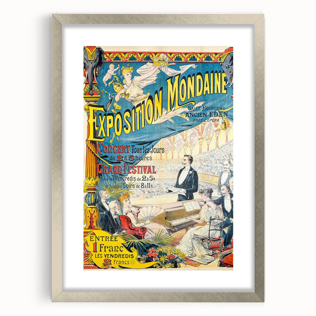 Vintage Exhibition Poster – Exposition Mondaine Retro Art Print