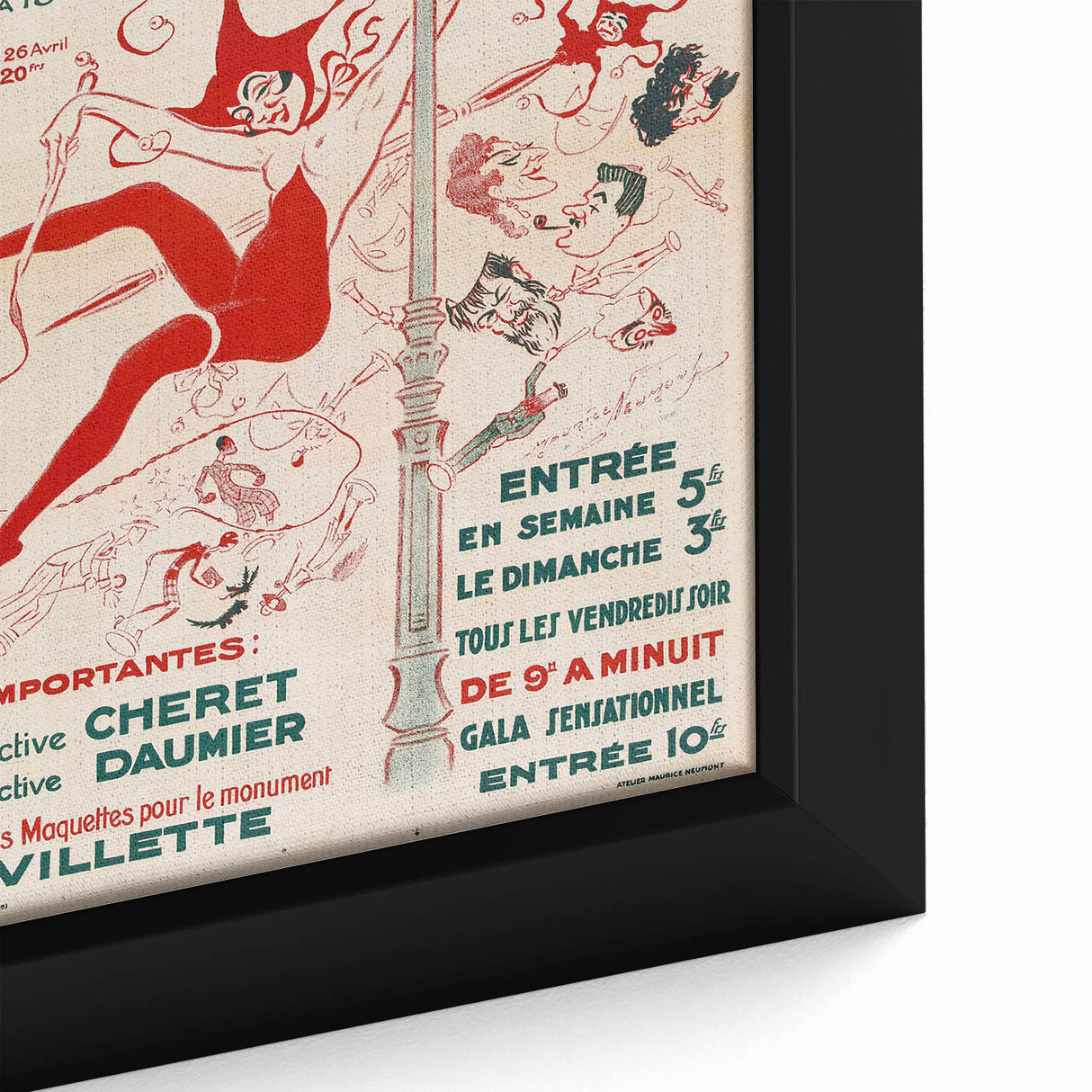 Vintage Exhibition Poster – 22nd Salon des Humoristes Retro Art Print