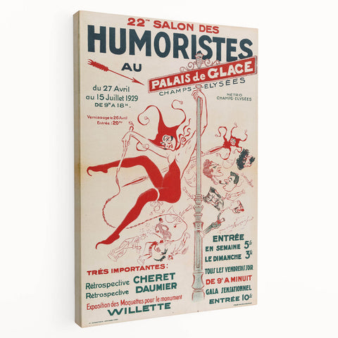 Vintage Exhibition Poster – 22nd Salon des Humoristes Retro Art Print