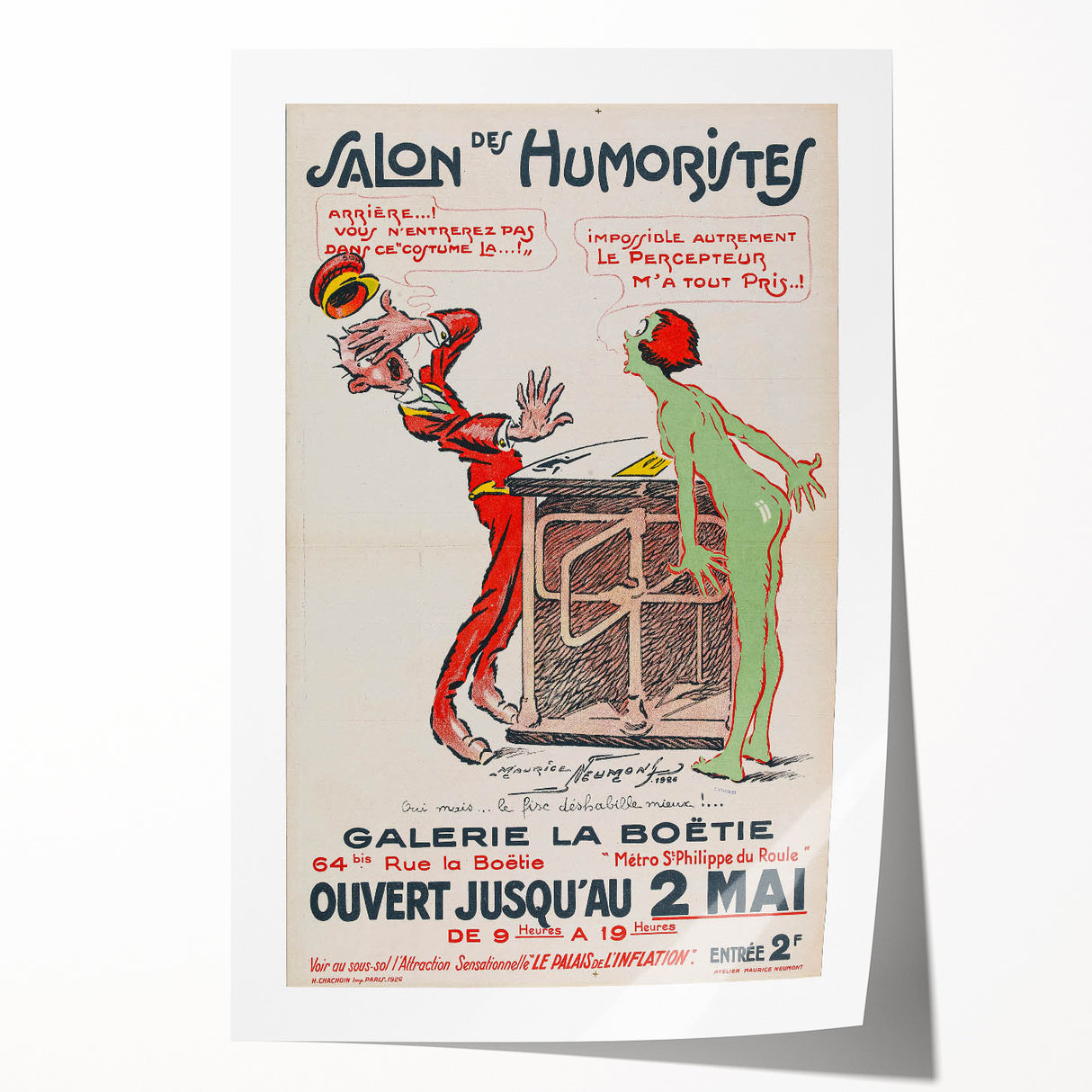 Vintage Exhibition Poster – Salon des Humoristes 1926 Retro Art Print