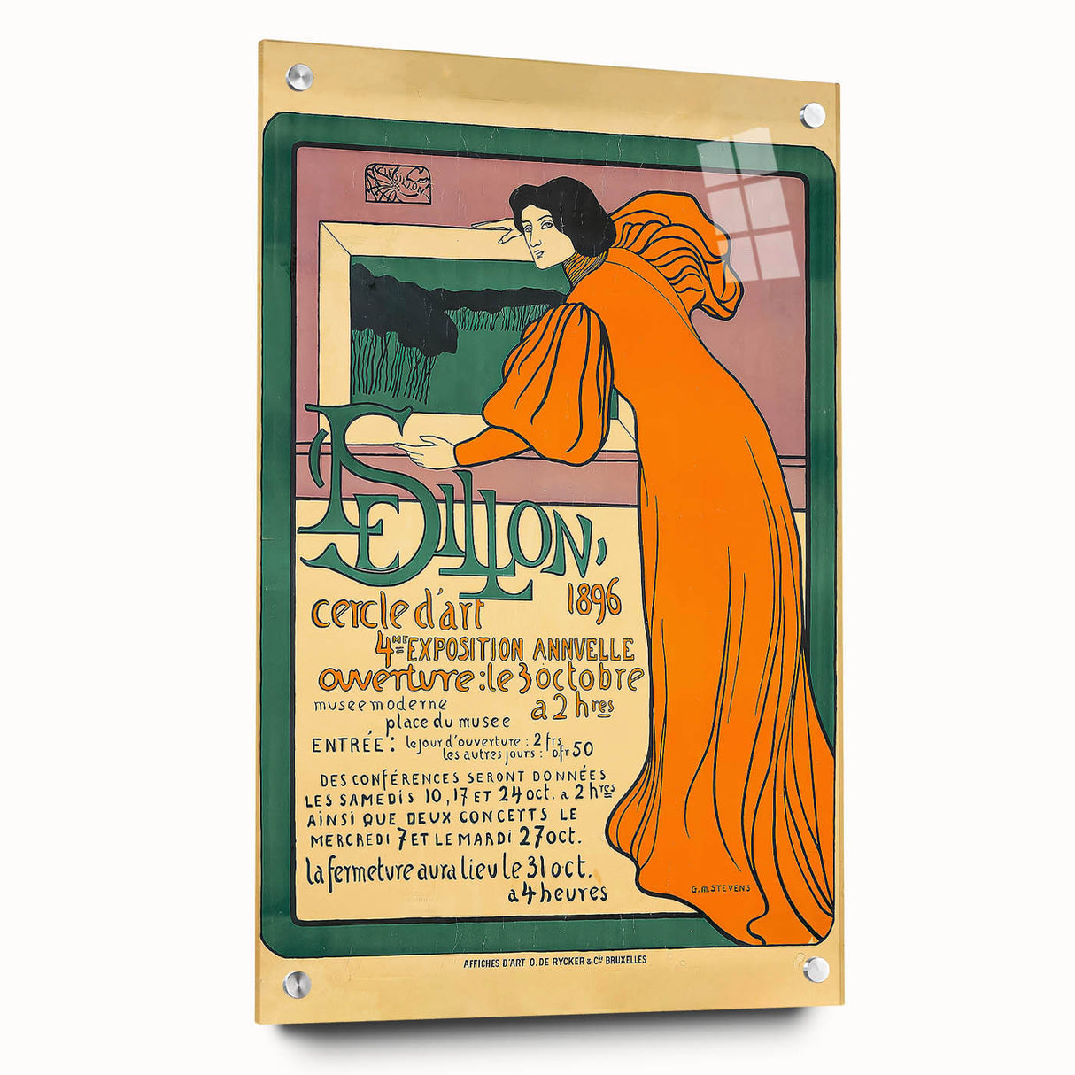 Vintage Art Exhibition Poster – Dillon Cercle d'Art 1896