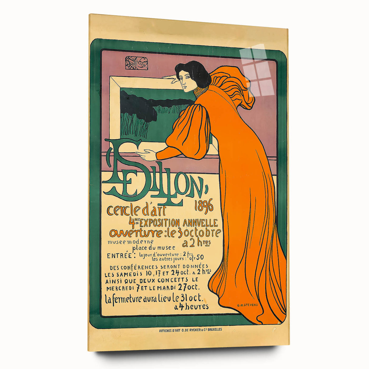 Vintage Art Exhibition Poster – Dillon Cercle d'Art 1896
