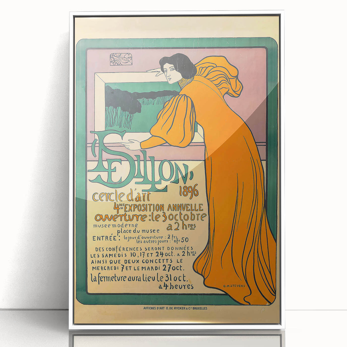 Vintage Art Exhibition Poster – Dillon Cercle d'Art 1896