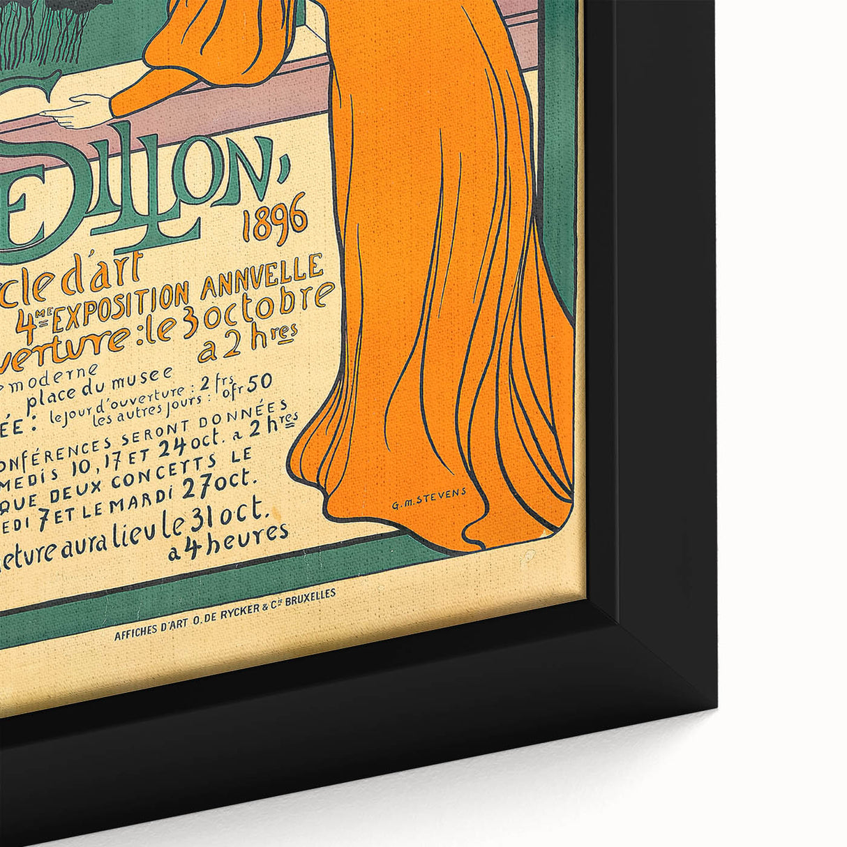Vintage Art Exhibition Poster – Dillon Cercle d'Art 1896