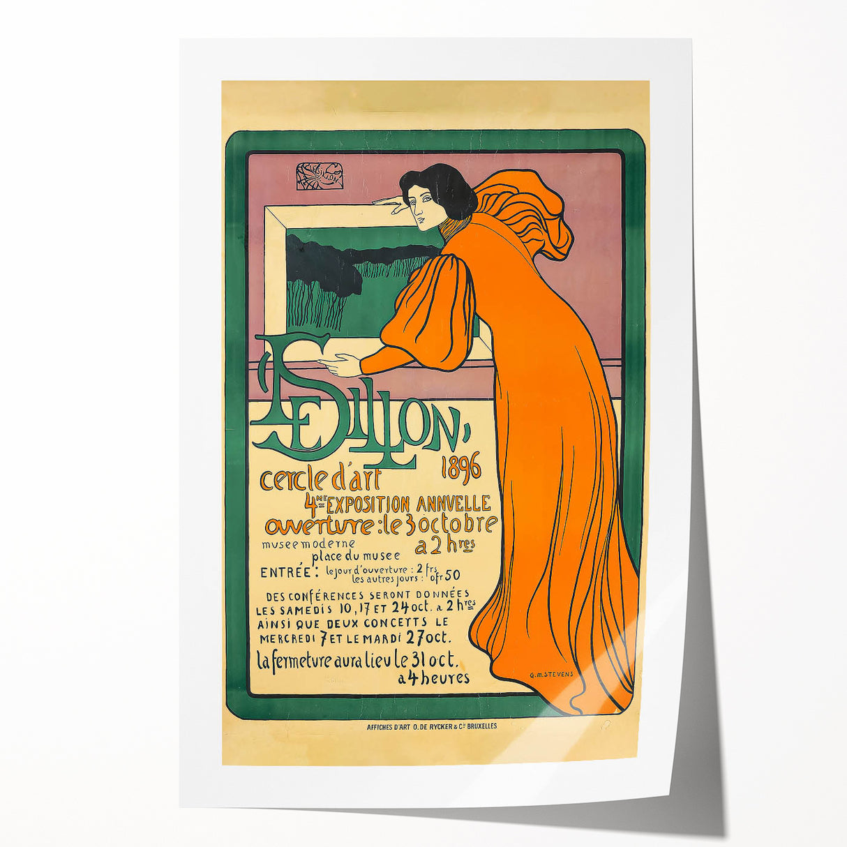 Vintage Art Exhibition Poster – Dillon Cercle d'Art 1896