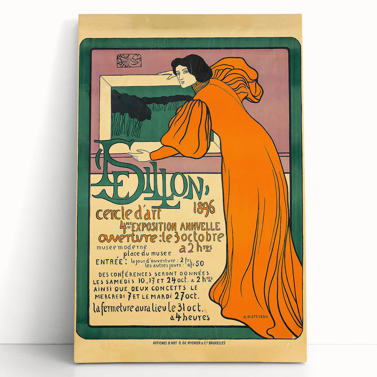Vintage Art Exhibition Poster – Dillon Cercle d'Art 1896