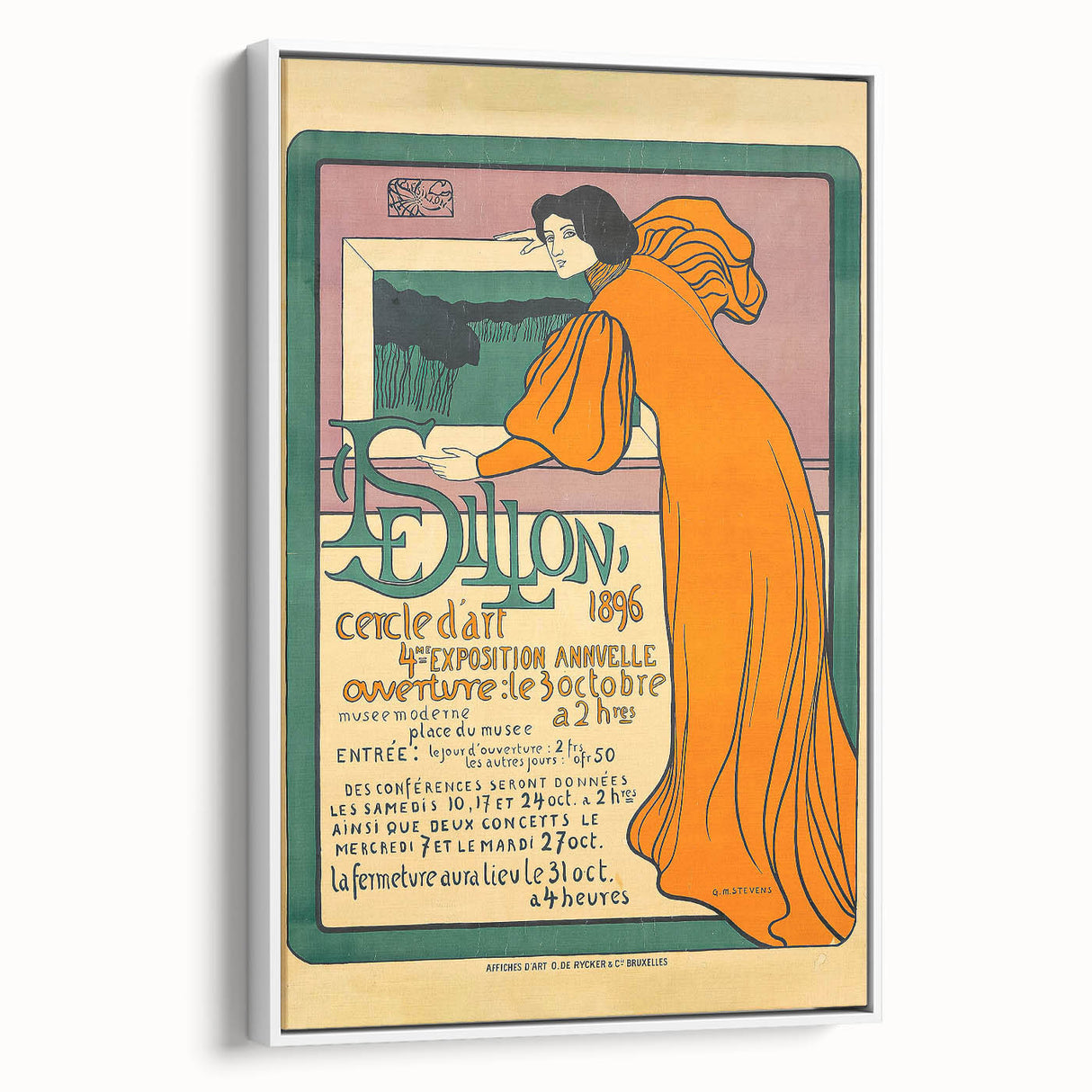 Vintage Art Exhibition Poster – Dillon Cercle d'Art 1896