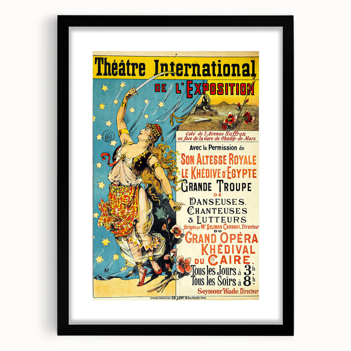 Vintage Theatre Poster – International Exposition 1900, Caire Opera