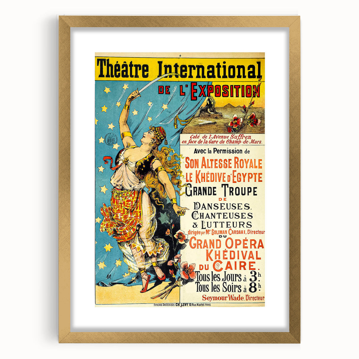 Vintage Theatre Poster – International Exposition 1900, Caire Opera