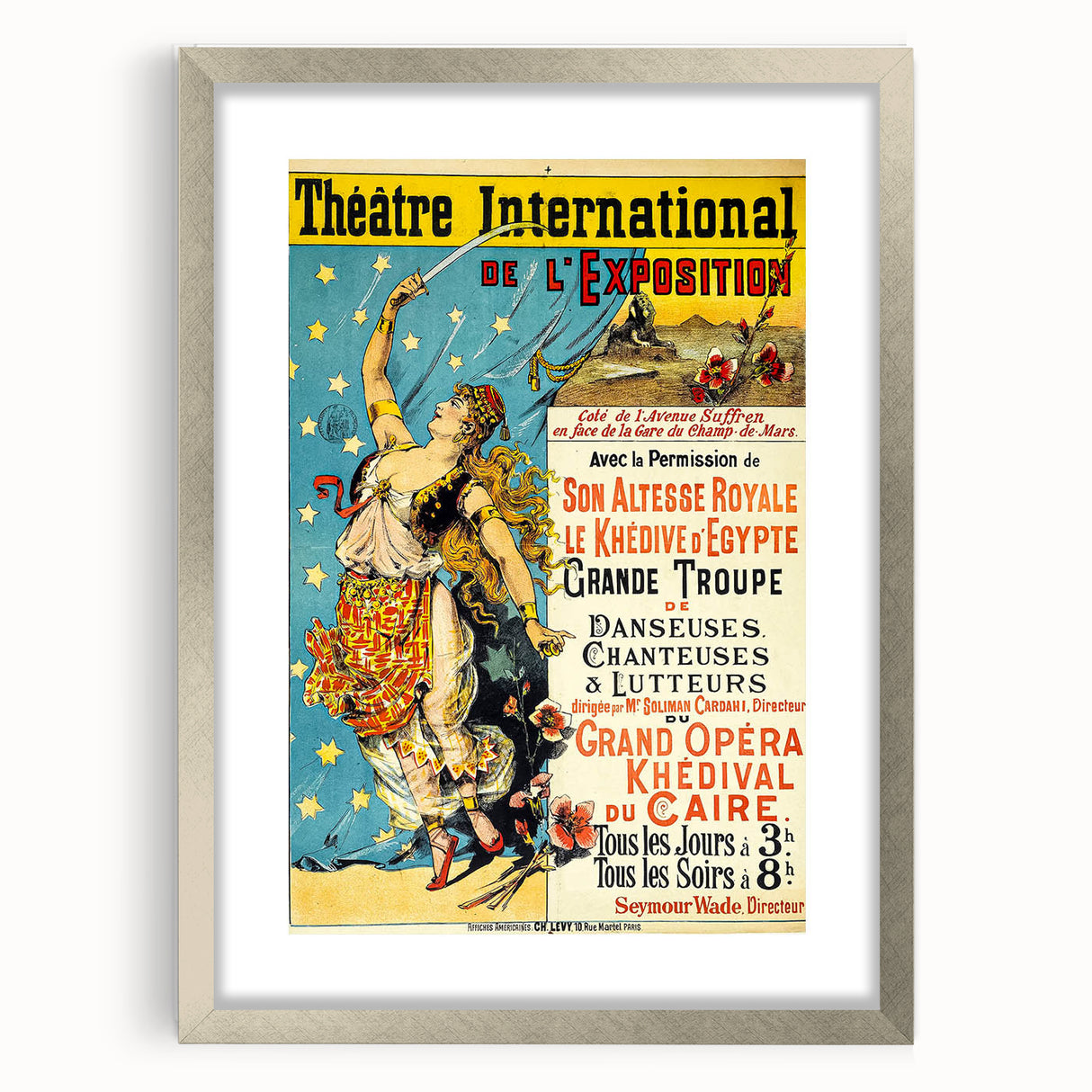 Vintage Theatre Poster – International Exposition 1900, Caire Opera
