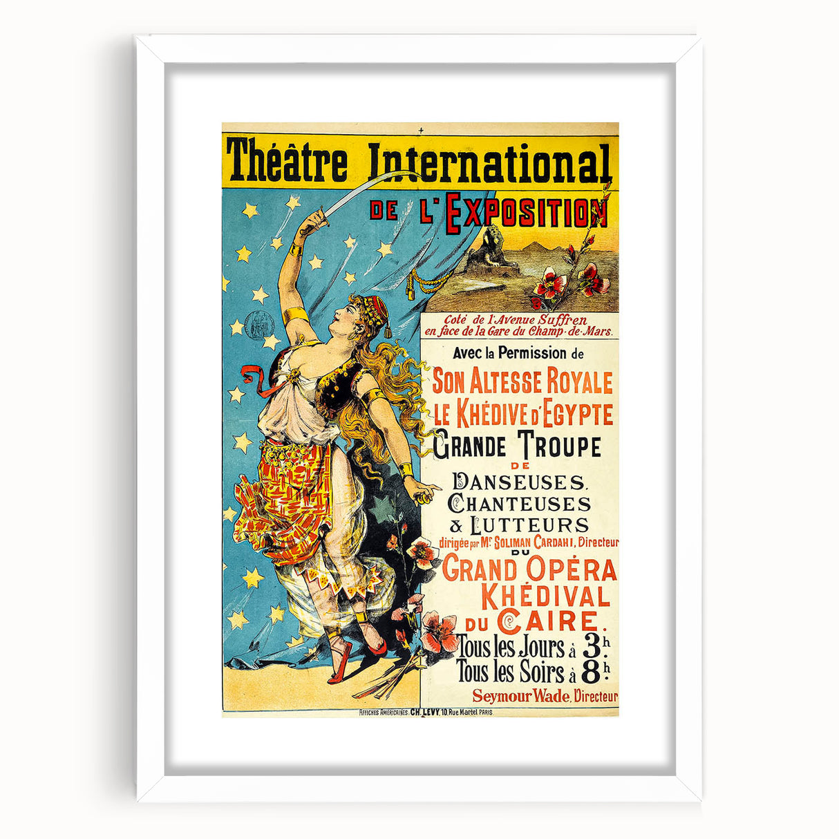 Vintage Theatre Poster – International Exposition 1900, Caire Opera