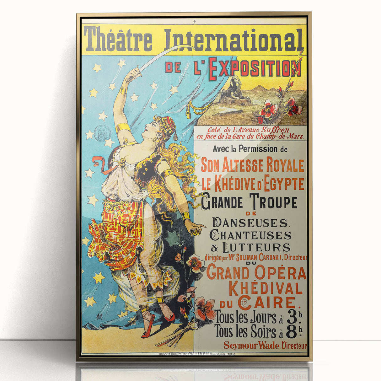 Vintage Theatre Poster – International Exposition 1900, Caire Opera