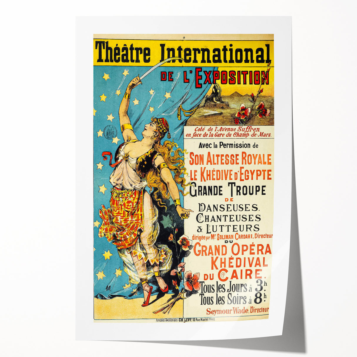 Vintage Theatre Poster – International Exposition 1900, Caire Opera