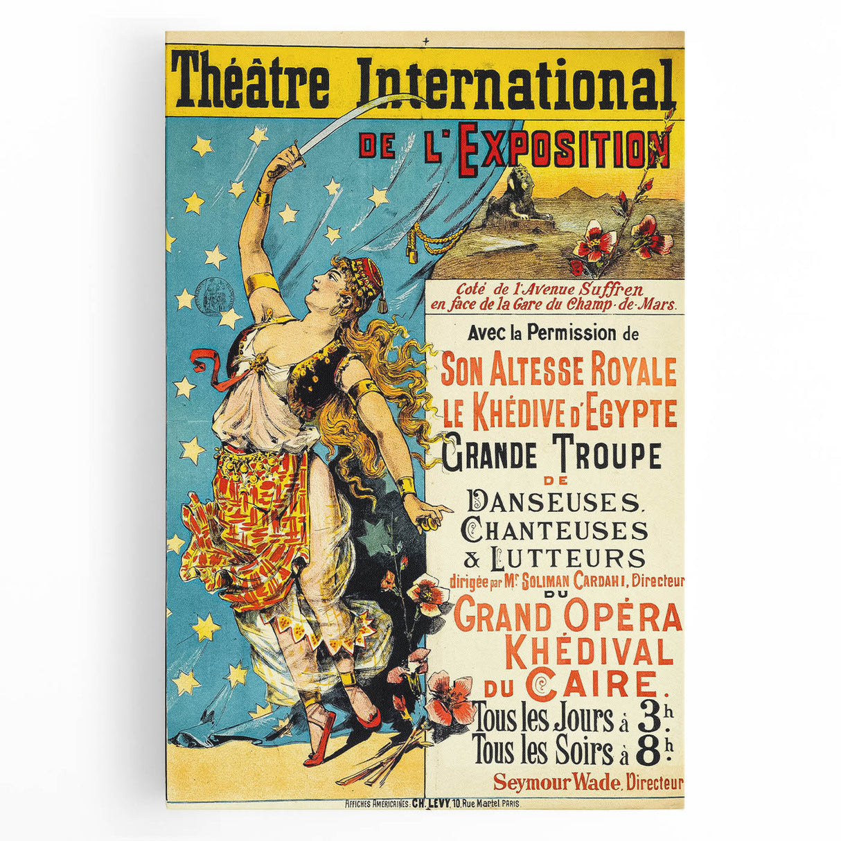 Vintage Theatre Poster – International Exposition 1900, Caire Opera