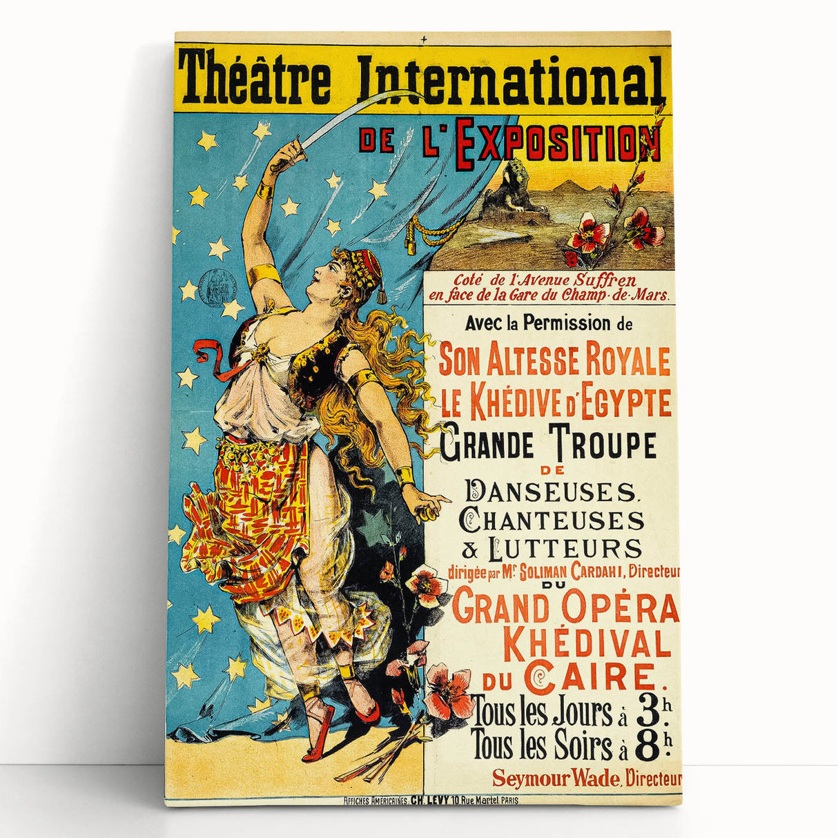 Vintage Theatre Poster – International Exposition 1900, Caire Opera