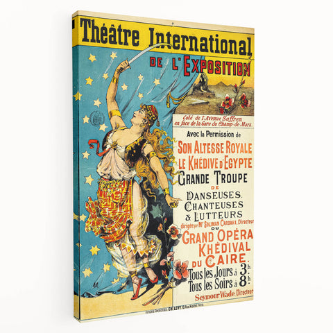 Vintage Theatre Poster – International Exposition 1900, Caire Opera