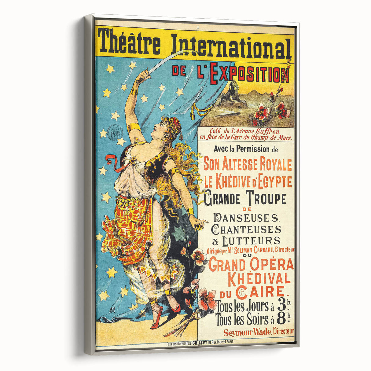 Vintage Theatre Poster – International Exposition 1900, Caire Opera