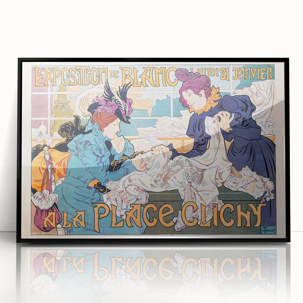 Vintage Exhibition Poster Art – Bold Design with Teal & Orange Hues