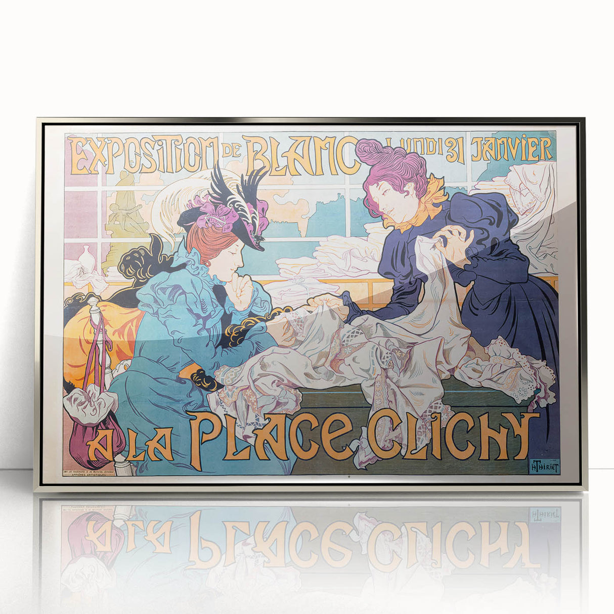 Vintage Exhibition Poster Art – Bold Design with Teal & Orange Hues
