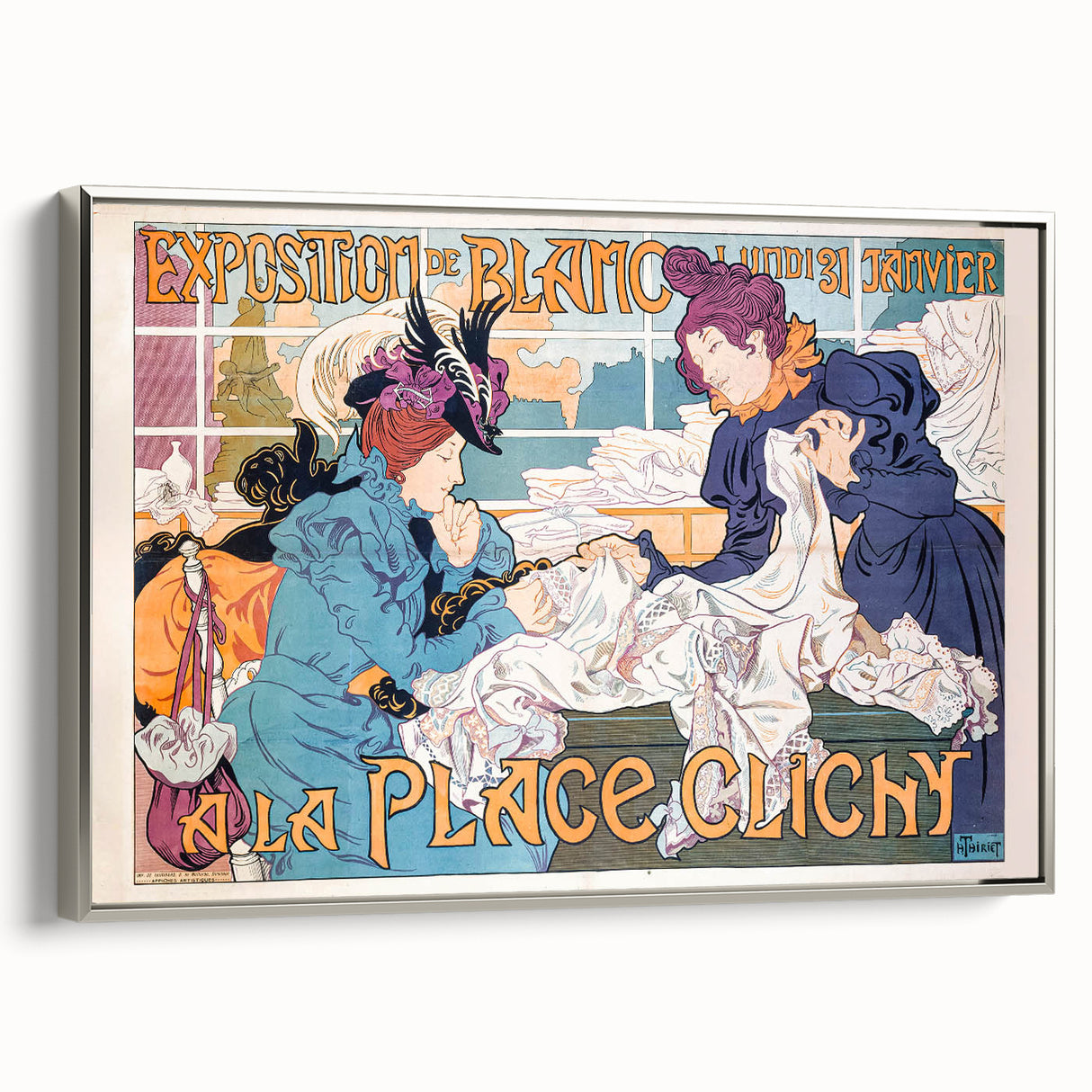 Vintage Exhibition Poster Art – Bold Design with Teal & Orange Hues