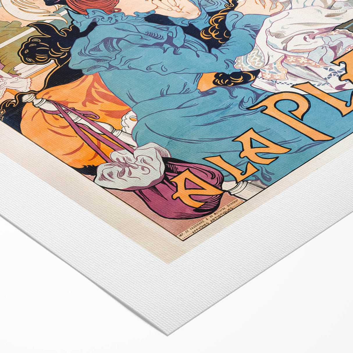Vintage Exhibition Poster Art – Bold Design with Teal & Orange Hues