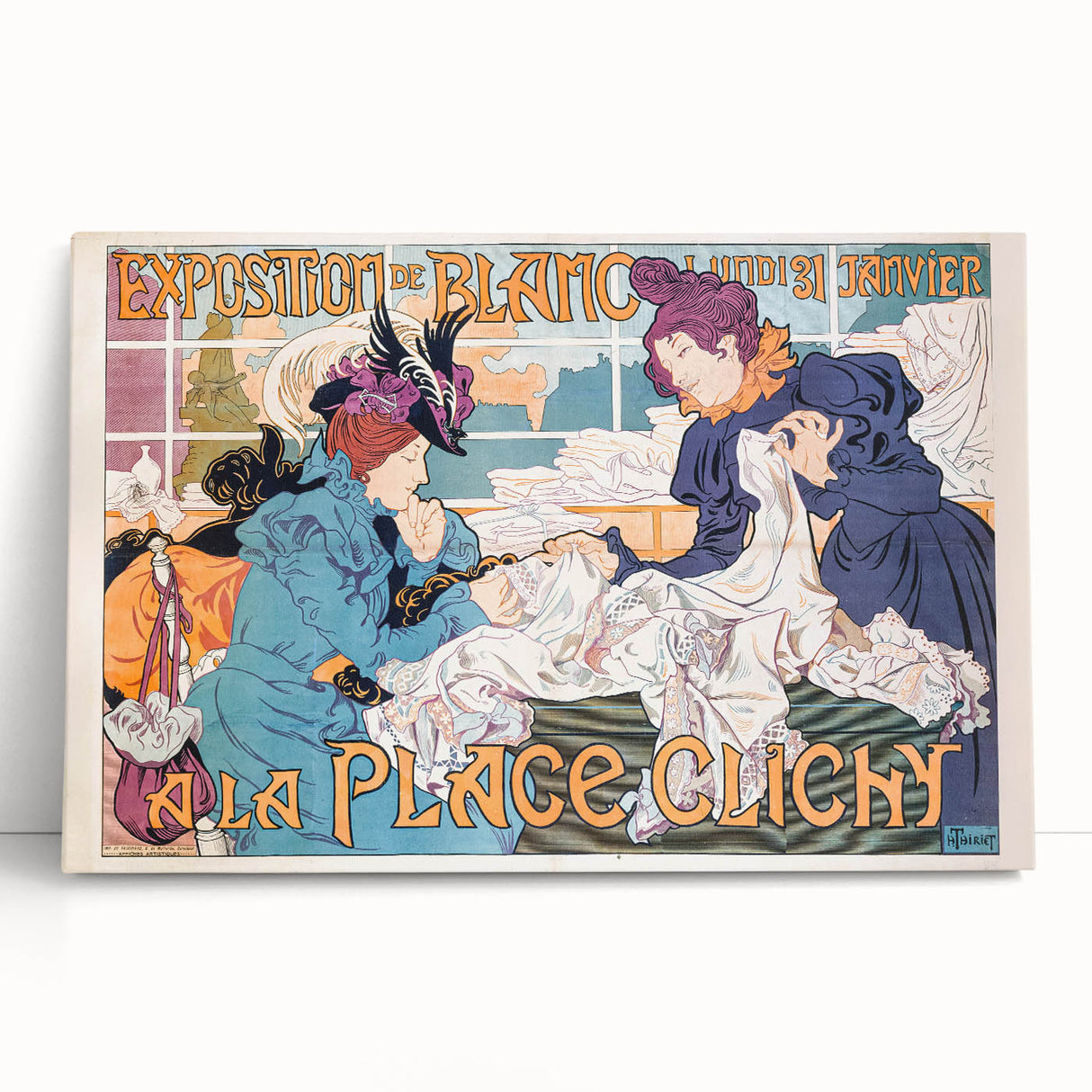 Vintage Exhibition Poster Art – Bold Design with Teal & Orange Hues