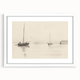 Serene Vintage Landscape Art – Classic Nautical Scene Wall Print