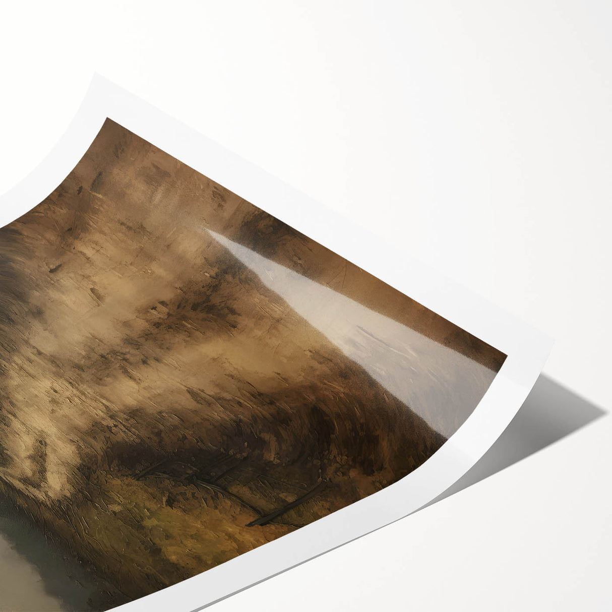 Vintage Country Road – Rustic Landscape Wall Art Print