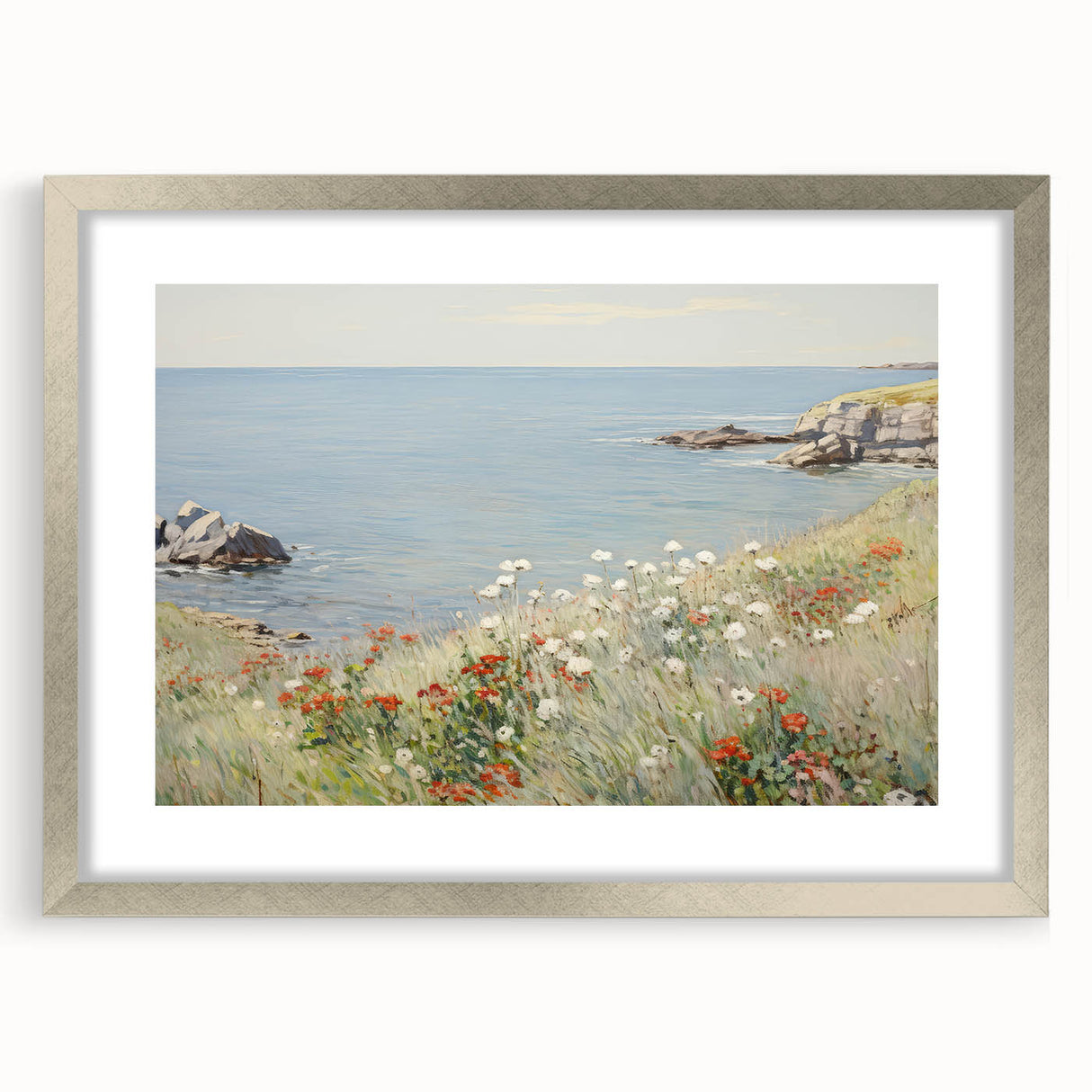 Coastal Wildflower Art - Serenity by the Sea Canvas Print