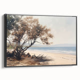 Vintage Landscape Art – Serene Coastal Scenery on Canvas