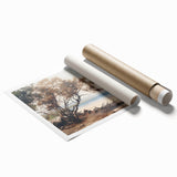 Vintage Landscape Art – Serene Coastal Scenery on Canvas