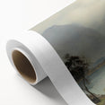 Vintage Landscape Art – Majestic Mountain Reflection in Lake