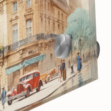 Vintage Cityscape Art - Paris Street with Classic Cars