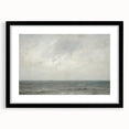 Vintage Landscape Art – Sailboat on Calm Ocean – Antique Maritime Wall Art