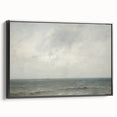 Vintage Landscape Art – Sailboat on Calm Ocean – Antique Maritime Wall Art