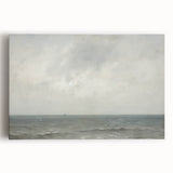 Vintage Landscape Art – Sailboat on Calm Ocean – Antique Maritime Wall Art