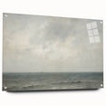 Vintage Landscape Art – Sailboat on Calm Ocean – Antique Maritime Wall Art