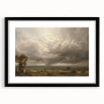Vintage Landscape Art - Dramatic Sky over Countryside