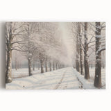 Vintage Landscape Art – Snowy Winter Pathway – Antique Winter Scene Wall Art