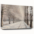 Vintage Landscape Art – Snowy Winter Pathway – Antique Winter Scene Wall Art