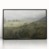 Vintage Landscape Art - Windy Grassland Scene