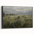 Vintage Landscape Art - Windy Grassland Scene