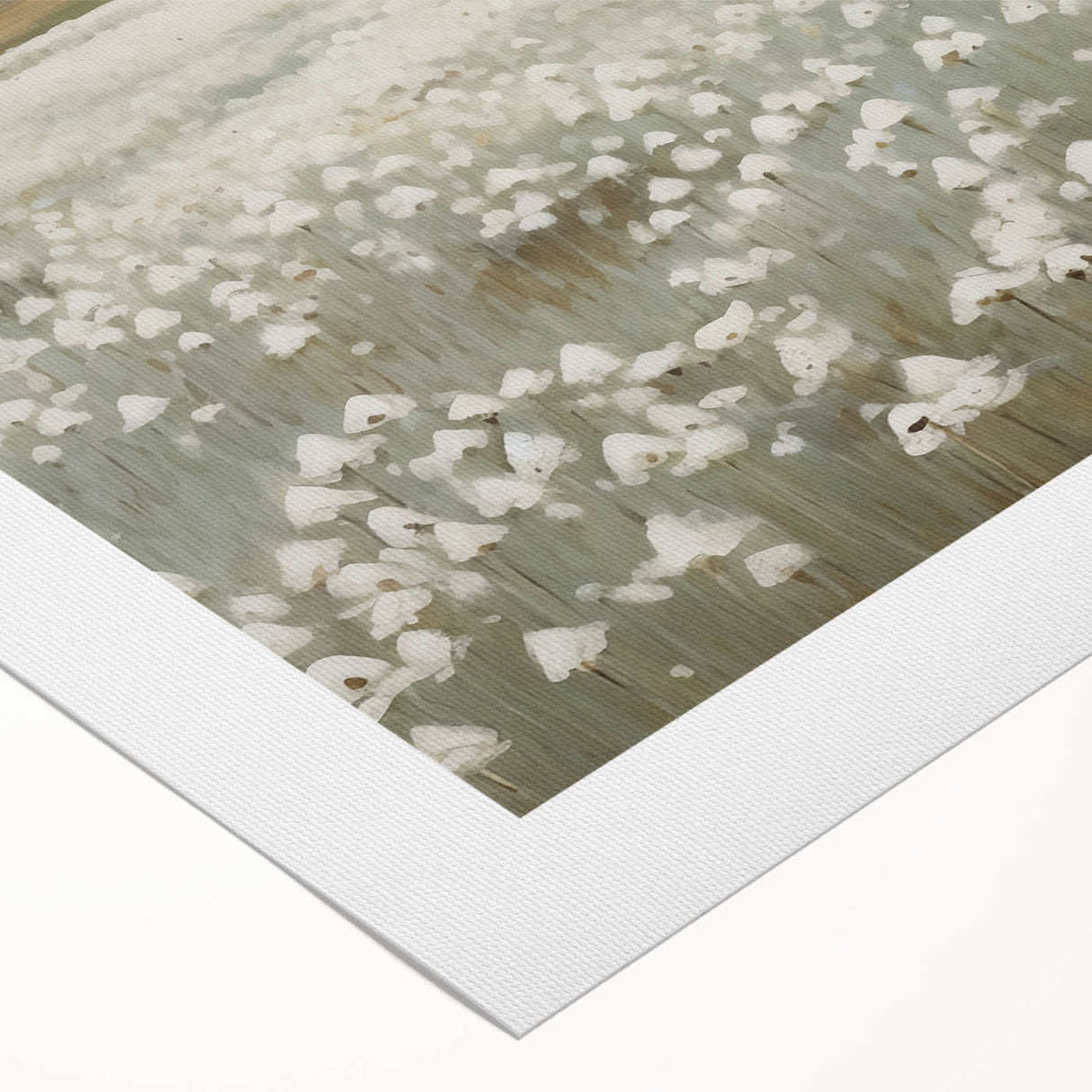 Vintage Landscape Art – Blossoming Field of Flowers – Antique Nature Scene Wall Art
