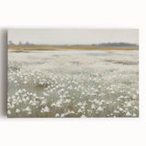 Vintage Landscape Art – Blossoming Field of Flowers – Antique Nature Scene Wall Art