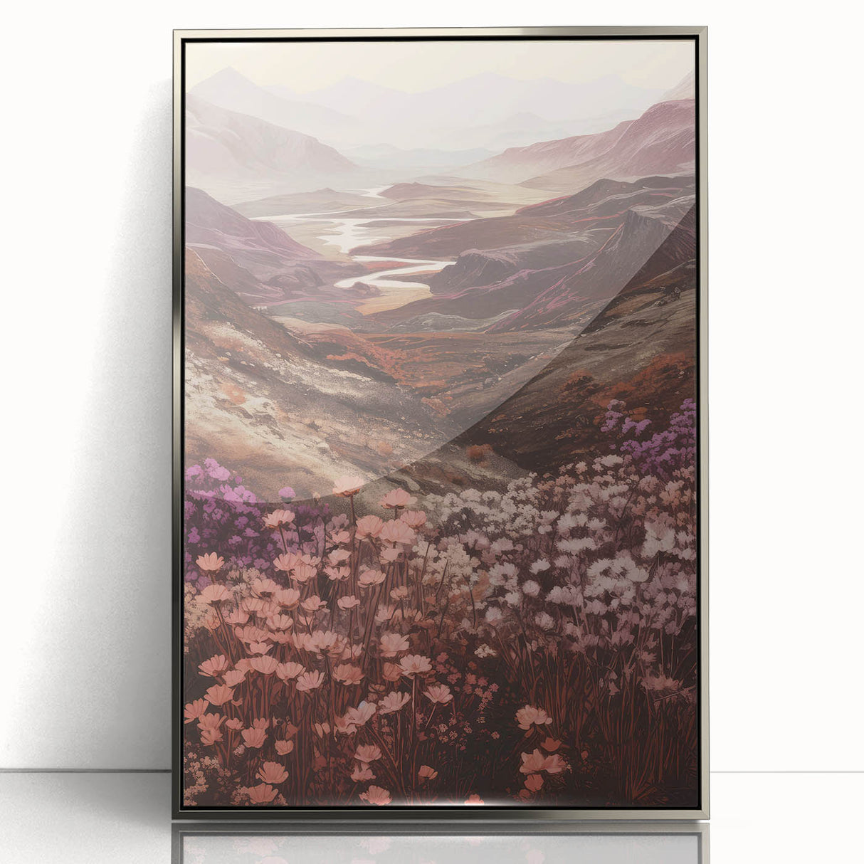 Blooming Valley Landscape – Vintage Nature Wall Art